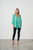 Flower Embroidery Shirt - Green