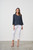 Relaxed Fit V-Neck Top - Navy