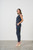 Embroidery & Sequin Pant - Navy