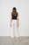 Embroidery & Sequin Pant - White