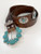 Leather Belt Turquoise Buckle