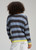 Cozy Kid Stripe V Neck - Mist