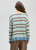 Cozy Stripe V Neck Jumper - Steel