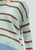 Cozy Stripe V Neck Jumper - Steel