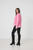 Scoop Hem Contrast Ribbing Jumper - Pink
