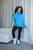 Fluffy Roll Neck Knit - Azure