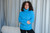 Fluffy Roll Neck Knit - Azure