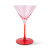 The Olive Martini Glass - Set of 2 - Blush & Cherry