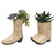 Cowgirl Boot Vase - Tan 19cm