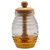 Glass & Bamboo Honey Jar - 8 x 14cm