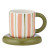 Candy Ceramic Cup & Saucer - Pink & Olive