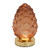 Boho LED Glass Lamp - Amber Cone Large