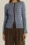 Nesta Check Knit Top - Blue/Chocolate