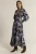 Alix Fit and Flare Dress - Blurred Floral Blue