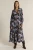 Alix Fit and Flare Dress - Blurred Floral Blue