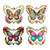 Geisha Ceramic Butterfly Coaster Set of 4
