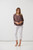 Half Placket Blouse w/Cuffs - Mocha