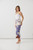 Double Layer Flat Front Pant - Lilac Palms