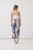 Double Layer Flat Front Pant - Lilac Palms
