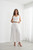 Wide Leg Pant w/Elastic Waist - White
