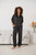Button Through Oversized Collared Blouse - Black