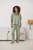 Button Through Oversized Collared Blouse - Sage