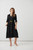 Button Through Shirt Dress with Waist Belt - Black