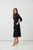 Button Through Shirt Dress with Waist Belt - Black