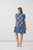 Drop Waist Dress with Shirring - Lapis Floral