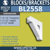 BL2558 Eave Block or Bracket 3.5"W x 13.5"H x 15.25" P