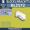 BL2572 Eave Block or Bracket 3.5"W x 5"H x 9.75" P