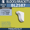 BL2587 Eave Block or Bracket 1.5"W x 3.5"H x 3" P