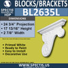 BL2635L Left Block or Bracket 3.25"W x 17.75"H x 24.75" P