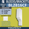 BL2816CF Concrete Finish Bracket 12"W x 49"H x 12" P