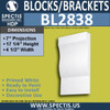 BL2838 Eave Block or Bracket 4.5"W x 17.25"H x 7" P