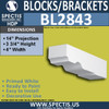 BL2843 Eave Block or Bracket 4"W x 3.75"H x 14" P