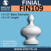 FIN109 Urethane Finial Urn 2 1/2" Base x 5 1/4"H