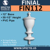 FIN112 Tall Urn Style Urethane Finial 12" x 30-1/2"