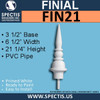 FIN21 Spear Shape Urethane Finial 6-1/2" x 21-1/4"