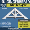 GB3323-4-12 Gingerbread Gable Trim 132"W x 22"H