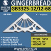 GB3325-12-12-68 Gingerbread Gable Trim 68"W X 34"H