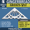 GB3325-5-12 Gingerbread Gable Trim 105 5/8"W x 22"H