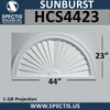 HCS4423 Half Circle Urethane Sunburst 44 x 23
