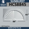 HCS8845 Half Circle Sunburst 88 x 45