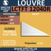 LCT12040R Triangle Gable Louver Vent - Closed - 120 x 40 Right