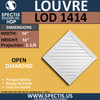LOD1414 Diamond Shape Louver Open Vent 14 x 14