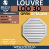 LOO30 Octagon Gable Louver Vent - Open - 30"