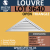 LOT 9640 Triangle Gable Louver Vent - Open - 97 x 40 1/4