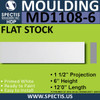 MD1108-6 Spectis 1-1/2" Flat Trim 1.5"P x 6"H x 144"L