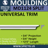 MD1124 SPLIT Spectis Molding Half Nose 3/4"P x 3/4"H x 144"L